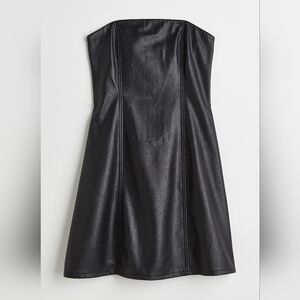 H&M Bandeau Faux Leather Dress